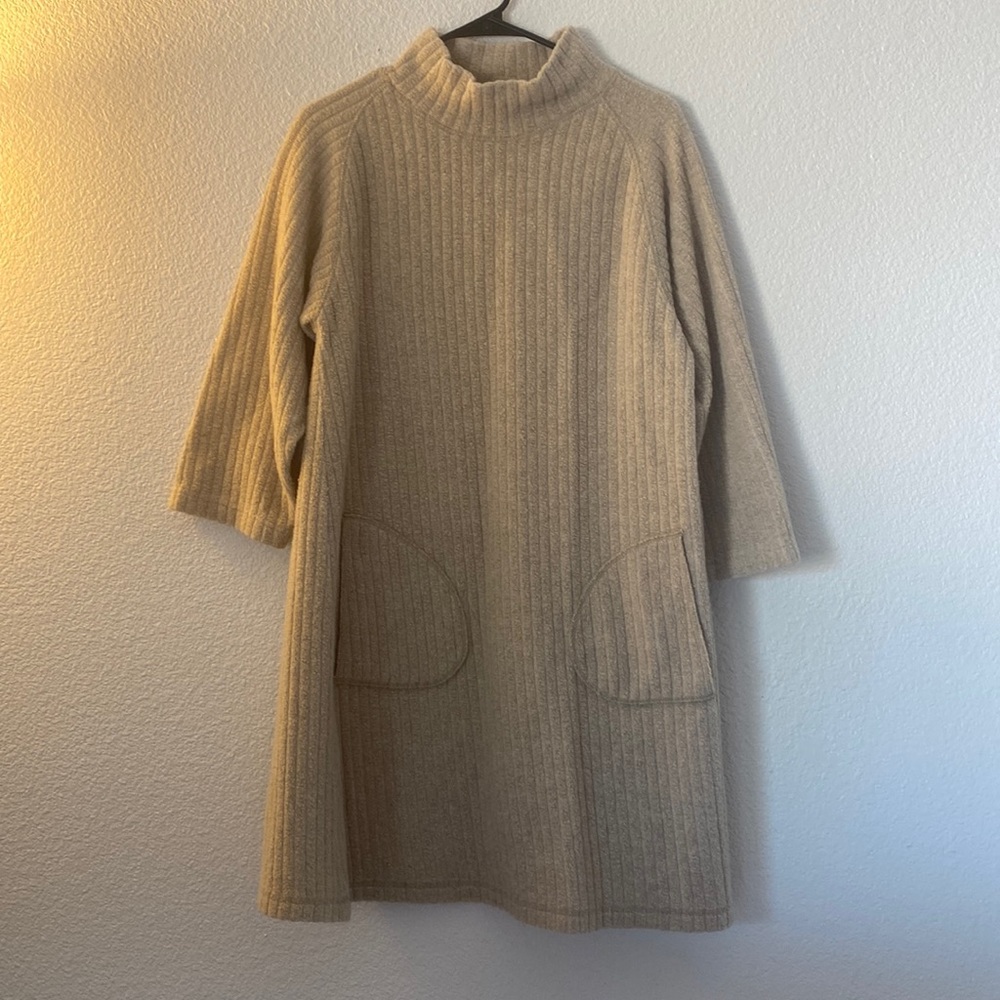 Lambswool Sweater Mock Neck Dress